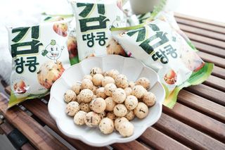 오리온 오징어땅콩의 짭짤고소 신제품, 구운김땅콩 — 5점을 준 리뷰어가 2022년 5월 올린 사용 사진