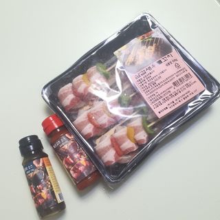 [다물꼬치] 삼겹새우롤꼬치 5개입 350g  + 데리야끼소스 120g + 매운고추소스 120g — 5점을 준 리뷰어가 2021년 12월 올린 사용 사진