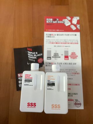 트리플에스 탈모 샴푸 275ml + 실크 트리트먼트 275ml — 4점을 준 리뷰어가 2021년 3월 올린 사용 사진