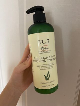 띵코 허브 샴푸, 트리트먼트, 바디워시 3종 — 5점을 준 리뷰어가 2022년 2월 올린 사용 사진