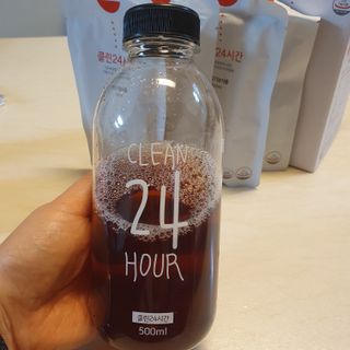 클린24시간 1BOX(5포) + 전용보틀(500ml) — 5점을 준 리뷰어가 2022년 12월 올린 사용 사진