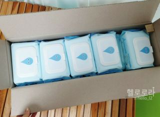 아이수 블루니 몬스터 아기 물티슈 — 1점을 준 리뷰어가 2020년 12월 올린 사용 사진
