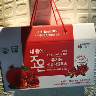 농업회사법인조은 유기농 석류 NFC 착즙주스 70ml 30포 — 5점을 준 리뷰어가 2021년 10월 올린 사용 사진