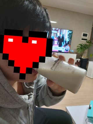 프로티원 단백질쉐이크 곡물맛 2주분 1통+보틀 — 4점을 준 리뷰어가 2021년 3월 올린 사용 사진