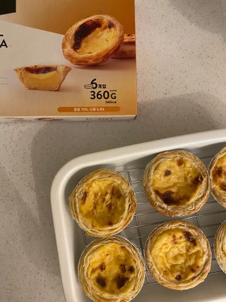 디앙뜨 포르투갈 에그타르트 오리지널 맛+패션후르츠 맛 중 택1 — 5점을 준 리뷰어가 2021년 8월 올린 사용 사진