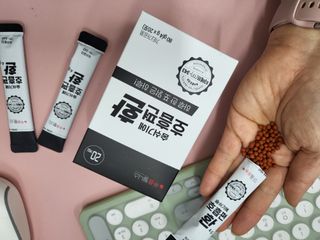 푸름웰니스 부아메라 프로폴리스 도라지 호흡편환 20포 — 4.5점을 준 리뷰어가 2022년 4월 올린 사용 사진
