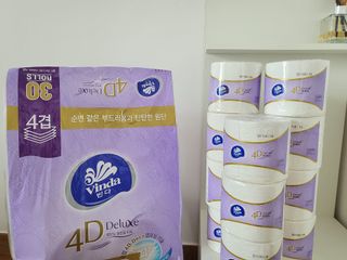 빈다 4Deluxe 4겹 엠보싱 롤 화장지 — 5점을 준 리뷰어가 2022년 3월 올린 사용 사진