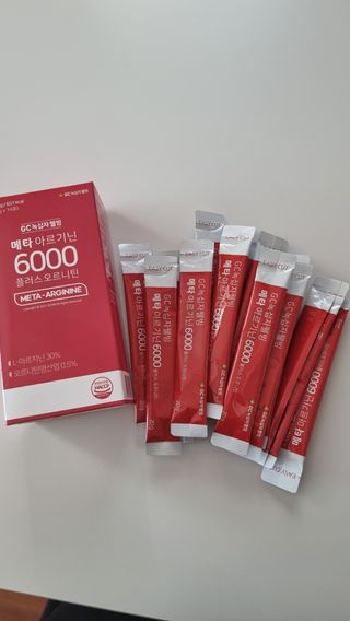 메타아르기닌 GC녹십자웰빙 메타 아르기닌 6000 플러스 오르니틴 — 5점을 준 리뷰어가 2022년 5월 올린 사용 사진