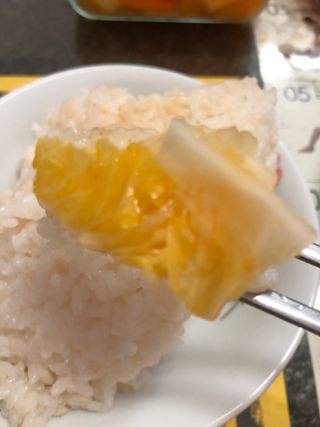 셰프애찬 단호박 백김치 1kg — 5점을 준 리뷰어가 2022년 10월 올린 사용 사진