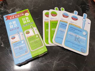 메디힐 올리브영 1등 마스크팩 워터마이드팩 2매 + 티트리팩 2매 기획세트 — 5점을 준 리뷰어가 2021년 3월 올린 사용 사진