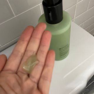 프리마인 메이크업과 들뜨는 각질까지 한방에 깐달걀로! 순하기까지한 셀베이스 그린티클렌저(200ml) — 5점을 준 리뷰어가 2023년 1월 올린 사용 사진