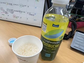 더그레잇티 콤부차 [매일유업] 더그레잇티 44kcal 콤부차 300ml *12개입 (오리지널 6개+베리리치 6개) — 4.5점을 준 리뷰어가 2023년 7월 올린 사용 사진