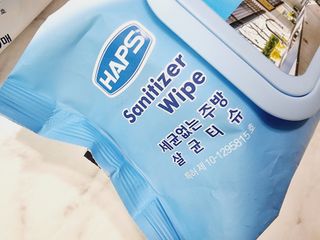 햅스 세균없는 주방 대형 2팩, HAPS sanitizer wipe — 5점을 준 리뷰어가 2022년 2월 올린 사용 사진