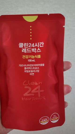 클린24시간 레드박스 1BOX(5포) + 전용보틀(500ml) — 5점을 준 리뷰어가 2024년 3월 올린 사용 사진