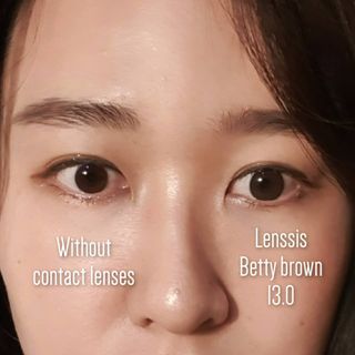 렌시스 LENSSIS [ 렌시스 ] 품절대란템 , 데일리로 쓰기 좋은 ＃베티 시리즈 1개월용 ｜ 5컬러 중 택1 ｜ — 5점을 준 리뷰어가 2021년 4월 올린 사용 사진