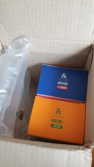 비타앤C 레몬맛, 망고맛 — 5점을 준 리뷰어가 2021년 6월 올린 사용 사진