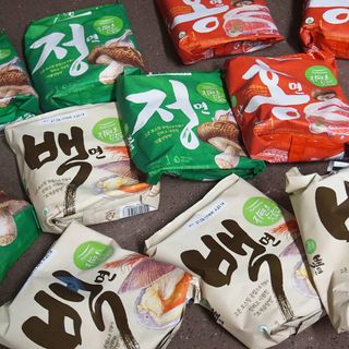 [풀무원] 자연은맛있다 정면, 백면, 홍면  세트 — 5점을 준 리뷰어가 2021년 4월 올린 사용 사진