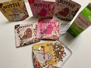 스낵스 와그작후루룩 3종_카카오2봉+아몬드2봉+딸기2봉 (총 6봉) — 5점을 준 리뷰어가 2024년 2월 올린 사용 사진