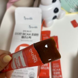 [인디닥터] 타이탄 BCAA 프로틴 젤리스틱 — 5점을 준 리뷰어가 2022년 5월 올린 사용 사진