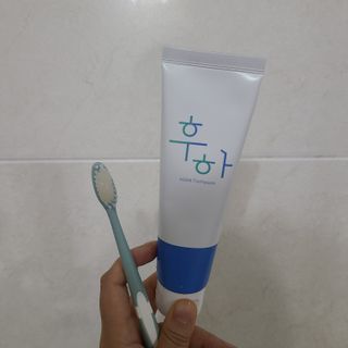 [심폐소생소] 무불소 임산부 천연 치약 — 5점을 준 리뷰어가 2021년 8월 올린 사용 사진