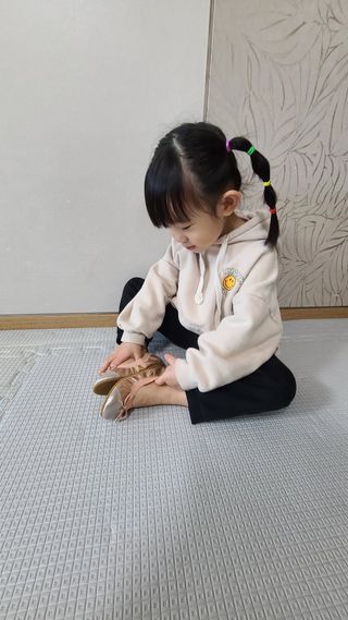 토박스코리아 베이비브레스 발레리나 — 5점을 준 리뷰어가 2021년 3월 올린 사용 사진