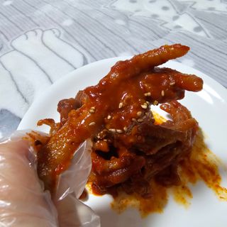 [닭집아들] 직화마라국물닭발 & 직화통뼈닭발 — 5점을 준 리뷰어가 2024년 3월 올린 사용 사진