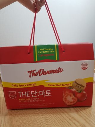 제이제이바이오 더단마토 프리미엄주스 100ml 30팩입 - 무설탕 스테비아 토마토즙 — 5점을 준 리뷰어가 2021년 11월 올린 사용 사진