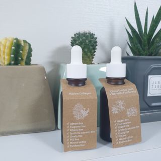 마리엔메이 히알루로닉스 세럼 ,나이아신아마이드 모과 세럼, 마린콜라겐 세럼, 청귤 흰목이버섯 추출물 세럼 — 5점을 준 리뷰어가 2021년 10월 올린 사용 사진