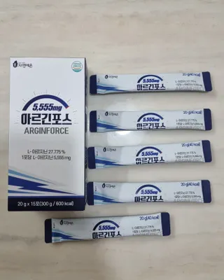 자연에온 아르긴포스 L-아르기닌 5555mg 스틱 15개입 1박스 — 5점을 준 리뷰어가 2022년 1월 올린 사용 사진