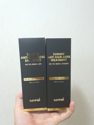 썸헤어 / SUMHAIR 썸헤어  써밋 안티 헤어로스 샴푸+트리트먼트 — 5점을 준 리뷰어가 2021년 7월 올린 사용 사진