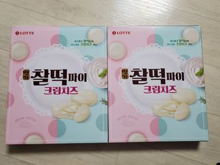 롯데제과 찰떡파이 크림치즈 — 4점을 준 리뷰어가 2021년 6월 올린 사용 사진
