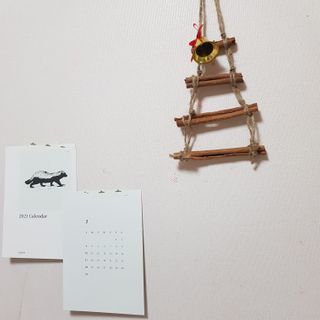 콜린스 2021 엽서 캘린더와 마스킹 테이프 3종 — 5점을 준 리뷰어가 2020년 12월 올린 사용 사진