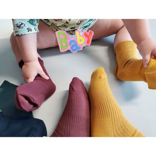 [사이즈가 있는 양말 필로이] 남/여 골지 발목 양말 4족 세트 남【S, M, L, XL】여【S, M, L】_컬러 랜덤 — 5점을 준 리뷰어가 2022년 6월 올린 사용 사진