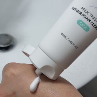 바노바기 코스메틱 바노바기 밀크씨슬 리페어 시카 폼 클렌저 플러스 120ml + 퀵 마스크 플러스 30매 — 5점을 준 리뷰어가 2023년 7월 올린 사용 사진