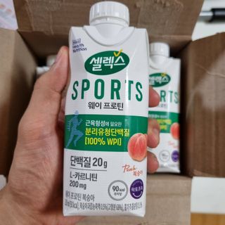 셀렉스스포츠 셀렉스 스포츠 웨이 프로틴 복숭아_ 330ml x 12팩 — 5점을 준 리뷰어가 2021년 7월 올린 사용 사진