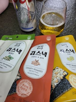 더빈트 와삭바삭 김스낵 — 5점을 준 리뷰어가 2023년 2월 올린 사용 사진