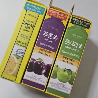 [티젠] 푸룬쏙+풋사과쏙+유기농 레몬쏙 100 — 5점을 준 리뷰어가 2025년 2월 올린 사용 사진