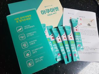 펫시랩 반려견용 액상 프리바이오틱스 아쿠아펫 — 5점을 준 리뷰어가 2021년 1월 올린 사용 사진