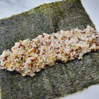 해풀잎 누구나 김밥*1ea [(혼합야채 35g *1ea,  김밥김 (5g, 5ea),  양념간장 (6g, 5ea), 참기름(5g, 2ea)] — 5점을 준 리뷰어가 2022년 7월 올린 사용 사진
