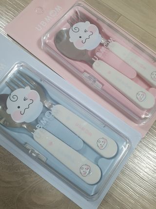 유비맘 스푼포크 케이스 세트 1+1 _컬러랜덤 발송 — 5점을 준 리뷰어가 2021년 1월 올린 사용 사진