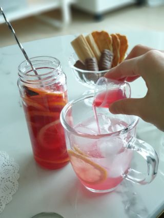 공간알파 시그니처 엘더플라워코디얼 + 핑크레몬청 2종 세트 — 5점을 준 리뷰어가 2021년 12월 올린 사용 사진