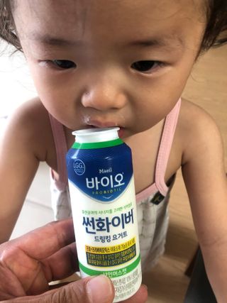 LIVE 매일바이오 썬화이버 드링킹 요거트 — 5점을 준 리뷰어가 2022년 8월 올린 사용 사진