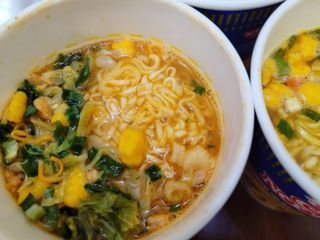 NISSIN 닛신 컵누들  4종 - 씨푸드오리지날, 씨푸드 스파이시, 씨푸드 커리, 씨푸드 XO소스 — 5점을 준 리뷰어가 2021년 12월 올린 사용 사진