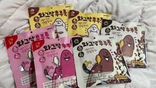 스낵스 와그작후루룩 3종_카카오2봉+아몬드2봉+딸기2봉 (총 6봉) — 5점을 준 리뷰어가 2024년 2월 올린 사용 사진