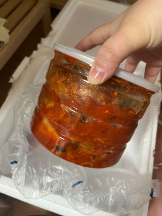 셰프애찬 알배기 겉절이 김치 1kg — 4점을 준 리뷰어가 2022년 11월 올린 사용 사진