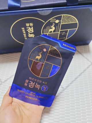 광동생활건강 [광동] 바르게 만든 녹용, 광동정녹청 30포. — 5점을 준 리뷰어가 2022년 1월 올린 사용 사진