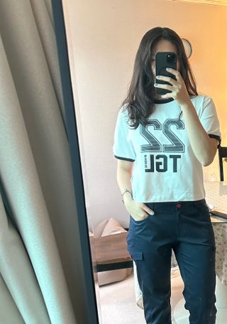 더그린랩 WOMEN SPORTY 22 CROP SHORT SLEEVE — 4.5점을 준 리뷰어가 2023년 6월 올린 사용 사진