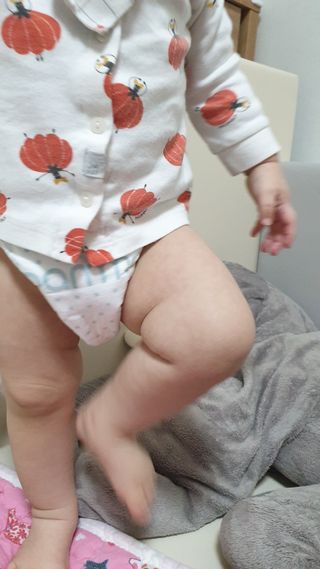 오브맘 밤 프리미엄 아기 기저귀 팬티형 밴드형 — 4점을 준 리뷰어가 2021년 1월 올린 사용 사진