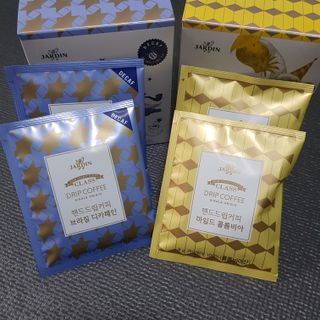 (주)쟈뎅 쟈뎅 클래스 핸드 드립 커피 10P 2종_디카페인 1종+랜덤 플레이버 1종 — 5점을 준 리뷰어가 2021년 4월 올린 사용 사진