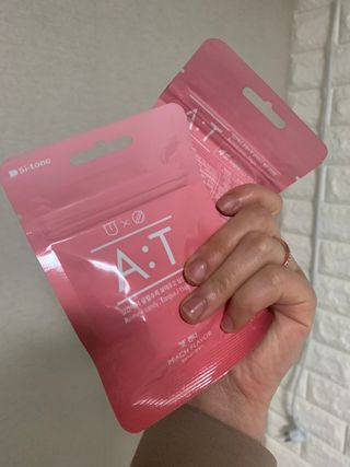 입 냄새 완화에 도움을 주는 에티켓 캔디 복숭아맛 앳캔디 — 5점을 준 리뷰어가 2020년 12월 올린 사용 사진